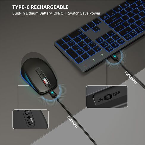 لوحة مفاتيح وماوس لاسلكيين، تصميم مضغوط مريح ورفيع للغاية، لوحة مفاتيح USB صامتة لاسلكية 2.4 جيجا هرتز وماوس لنظام التشغيل Windows، Mac OS، الكمبيوتر، سطح المكتب، الكمبيوتر الشخصي، الكمبيوتر المحمول - أخضر أبيض in Kuwait