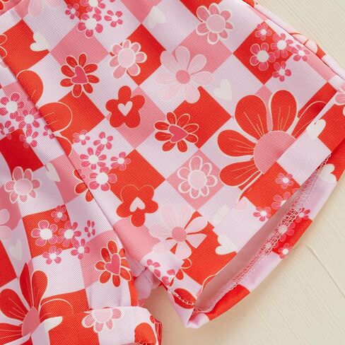 Toddler Baby Girl Romper Floral Print Clothes Outfits Sleeveless with Pocket Girls Summer One Piece Jumpsuits in Kuwait