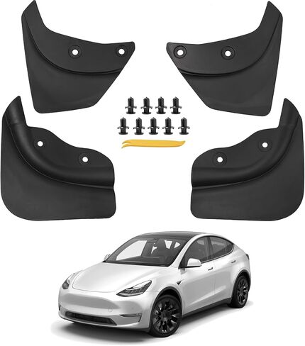 DORENA 2024 Tesla Model 3 Highland Mud Flaps Splash Guards All Weather Protection No Drilling Upgrade TPE Material to Protect The Vehicle Body(Set of 4) in Saudi Arabia