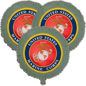 U.S. Marines Party Decorations! Bundle includes a Semper Fi Banner, 6 Latex Balloons and 6 Round Foil Balloons! Officially Licensed. by Havercamp in Kuwait