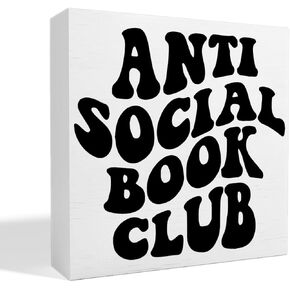 Book Lover Decor Wooden Box Sign, Bookworm Nerd Bookish Librarian Desk Decoration Home Bedroom Office Bookshelf Decor, Reader Book Lover Gifts for Men Women Teens Girls Boys, Too Many Books