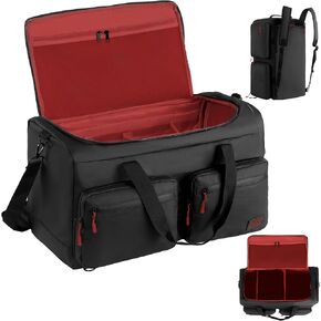 HOMBYS Sneaker Bag for Travel/Sneakers, Shoe Bag Fits 4 Pairs, Adjustable Compartments Design, Waterproof Sneaker Duffle Bags with Individually Pockets, 2 Shoulder Straps for Carrying, Sports Gym Bag