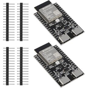 3Pcs ESP32-C6-WROOM-1 ESP32-C6 ESP32-C6-WROOM-1-N4 Development Board ESP32-C6-DevKitM-1 Dual Core Type-C Board MCU Module Integrates Complete Wi-Fi and BLE for Internet of Things
