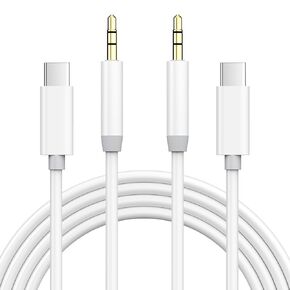 [Apple MFi Certified] Aux Cord for iPhone, 2 Pack Lightning to 3.5 mm Aux Audio Cable Cord Compatible for iPhone 14 13 12 11 Pro Max XS XR X 8 7 6 to Car Home Stereo/Speaker/Headphone, 3.3FT White