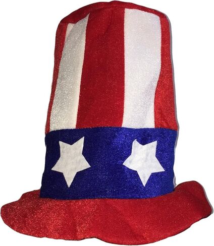 Forum Novelties Men's Uncle Sam Velvet Novelty Adult Top Hat, Multi, One Size in Saudi Arabia