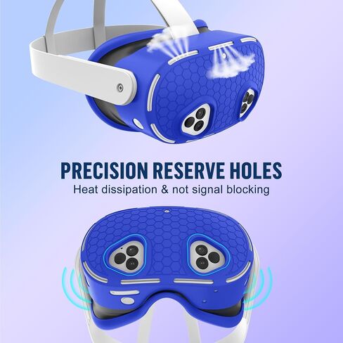 مجموعة غطاء سيليكون MS.Cleo متوافقة مع Meta/Oculus Quest 3S | مجموعة ملحقات الواقع الافتراضي، وسادة الوجه وغطاء الغلاف، مقابض وحدة التحكم، حماية العدسة، فتحات دقيقة، غير قابلة للانزلاق، غير مناسبة Quest 3 in Kuwait