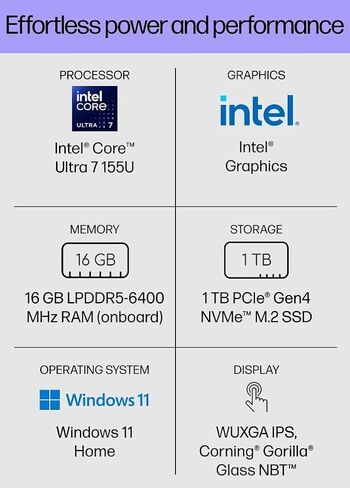 أحدث كمبيوتر محمول HP Pavilion بشاشة تعمل باللمس مقاس 15.6 بوصة | معالج Intel من الجيل الثاني عشر 6 النواة | النوع C | كاميرا ويب | بلوتوث | HDMI | عمر بطارية طويل | رفيع ومحمول (Windows 11 Home، ذاكرة الوصول العشوائي 32 جيجابايت | تخزين 1 تيرابايت) in Saudi Arabia