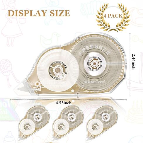 Zonon 2 Pieces Beige Correction Tape Cream Color Beige Corrective Tape Eraser 100 Feet Long for School Office Supplies Crafting, Note Taking, Journal in Saudi Arabia