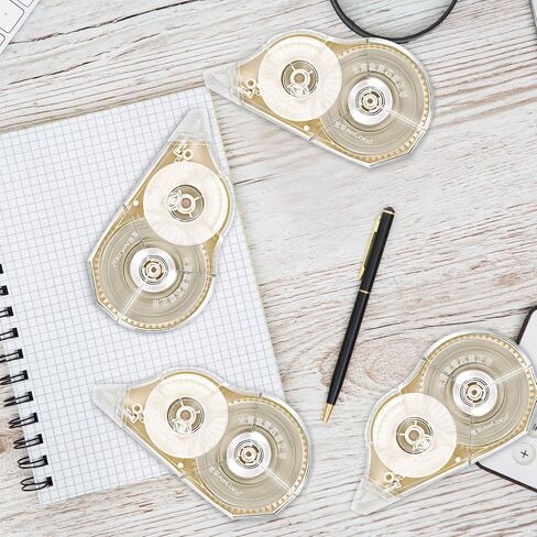 Zonon 2 Pieces Beige Correction Tape Cream Color Beige Corrective Tape Eraser 100 Feet Long for School Office Supplies Crafting, Note Taking, Journal in Saudi Arabia