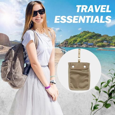 RFID Undercover Bra Wallet - Hidden Travel Pouch with Adjustable Elastic Strap for Credit Cards, Money, and Valuables - Secret Stash Pocket for All Bra Sizes (Beige) in Saudi Arabia