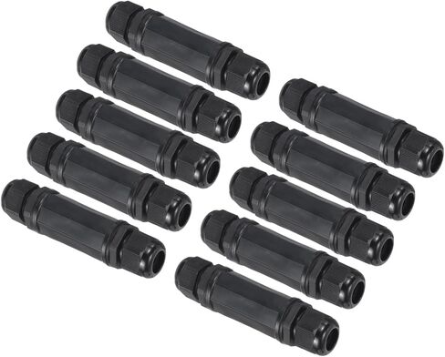 MECCANIXITY Waterproof RJ45 Coupler, Dual Head Shielded Female to Female IP67 Ethernet Outdoor LAN Cable Connector for Cat6/Cat5e/Cat5, Pack of 5 in Saudi Arabia