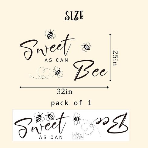 لافتة استحمام الطفل What Will Baby Bee - ملصق علامة تكشف عن الجنس، ديكورات حمام الطفل بطابع نحلة العسل للحفلات، قوس البالون، الخلفية... in Kuwait