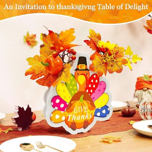 [ Timer ] Lighted Happy Thanksgiving Wreath Sign for Front Door Decor Turkey Maple Leaves Thanksgiving Wood Hanging Sign Battery Operated Warm Light Thanksgiving Decoration Indoor Outdoor Home in Saudi Arabia