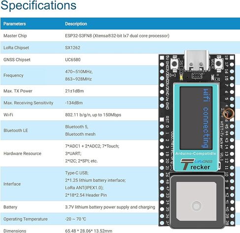 ESP32 S3 SX1262 وحدة عصا لاسلكية WiFi BLE LoRa V3 لوحة تطوير مع شاشة OLED 0.49 بوصة 863 ~ 928 ميجا هرتز بلوتوث 64 متر بت متوافقة مع Arduino in Saudi Arabia