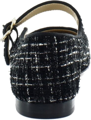 Sam Edelman Women's Michaela Stud Mary Jane Flat, Black Leather, 6.5 in Saudi Arabia