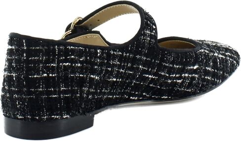 Sam Edelman Women's Michaela Stud Mary Jane Flat, Black Leather, 6.5 in Saudi Arabia