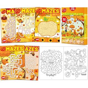 168 Pages Christmas Maze Books for Kids Ages 3-8, 6-Pack- 6 Beginner Level Kids Travel Activity Books Busy Books - Christmas Stocking Stuffer Gifts Children Amazing Maze Fun Games Birthday Party Favor