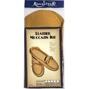 Silver Creek Leather C4607 Kit Leather Baby Moccasin, 6-9 Months, Buckskin