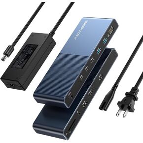 ACASIS Thunderbolt 4 Dock - 21 Ports, 8K60Hz HDMI, 2.5 GbE Ethernet, SD/TF 4.0, 10Gbps USB C/A 3.2 Gen2, 3.5mm Audio, Macbook Docking Station Dual Monitor, 40Gbps Dock for Mac M1/M2/M3 Pro/Max