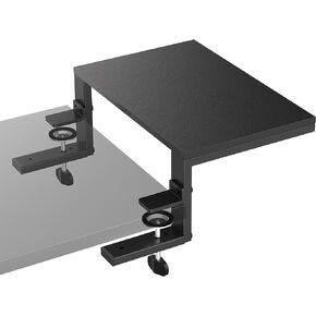 22 inches Desk Extender Shelf, 22"x 9.8" Versatile Clamp on Desk Shelf, Heavy Duty Desktop Organizer for Gaming and Office Accessories, Black