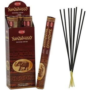 Hem Hem Incense Incense Sandalwood, 120 Sticks In Six Pack - Hand Rolled In India in Kuwait
