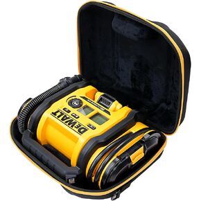 MeEazy Hard Storage Case for DEWALT DCC020IB 20V Max Air Compressor Tire Inflator, Protective Custom-Fit Storage, Padded Bag with Water Resistant Zippers, Form-Fitting Shell & Wide Shoulder Strap