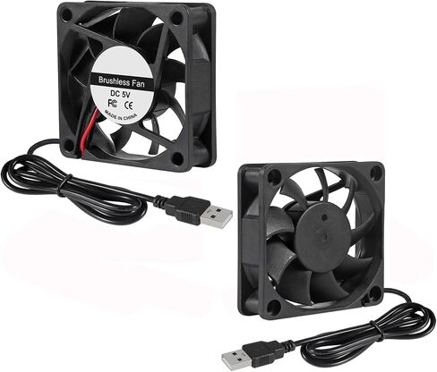 4 قطع 12025 مروحة 120 × 120 × 25 مم تيار مستمر 5 فولت 120 مم × 25 مم USB مروحة تبريد للكمبيوتر الشخصي، محمل كروي بديل 120 مم 4.72 بوصة لتبريد مروحة الكمبيوتر الشخصي - USB in Saudi Arabia