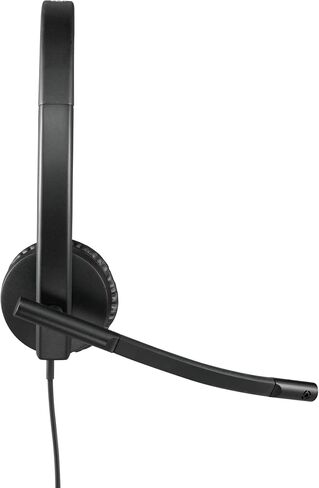 سماعة رأس USB من لوجيتك H570e مع ميكروفون للكمبيوتر الشخصي وأجهزة Mac، سماعة رأس سلكية USB-A مع صوت أحادي وميكروفونات لإلغاء الضوضاء وعناصر تحكم مضمنة، معتمدة لفرق Microsoft، أسود in Saudi Arabia