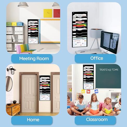 11 Pockets Hanging Wall File Organizer 45 ½" L x 15 ¾" W Letter/ Legal Size Storage Pocket Chart for File Folders, Mail Perfect for Classroom, Home, Office Use, with 12 Name tags & 3 Set of Hooks in Kuwait