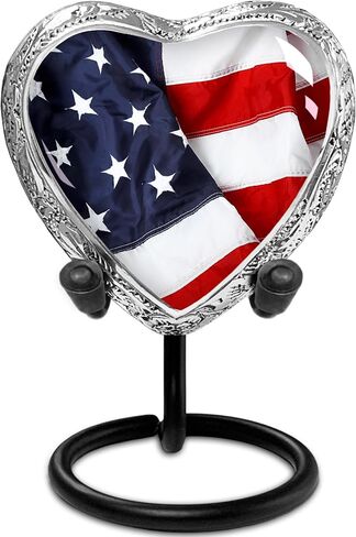 Cremation Urns for Human Ashes - American Flag Large Decorative Urn for Adult Men & Women - Burial Urns for Adult Human Ashes in Saudi Arabia
