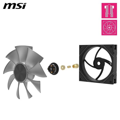 MSI MPG EZ120 ARGB WHITE-1W Fan - 120mm ARGB Fan, Fluid Dynamic Bearing with Extra nut Fixing, Mystic Light & Cooling Wizard Support with MSI motherboards, 1900RPM, 2 Years Warranty in Saudi Arabia