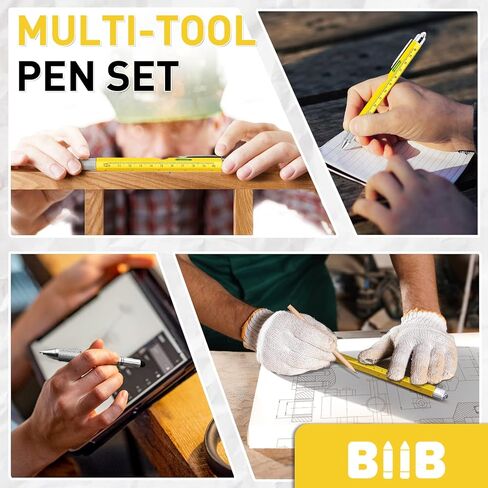 BIIB Birthday Gifts for Men, 9 in 1 Multitool Pen Gifts for Men, Stocking Stuffers for Adults Men, Mens Gifts for Dad Husband, Dad Gifts for Him, Gifts for Men Who Have Everything, Tools for Men in Kuwait