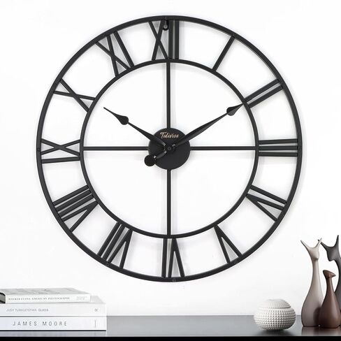 Large 16In Wall Clock,Vintage Farmhouse Wall Decor,Boho Metal Wall Art,Home Decor for Living Room, Kitchen,Bedroom, Office,Suitable for Room Decor&Wall Decor in Saudi Arabia
