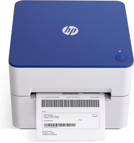 طابعة HP Shipping Label، 4x6 درجة تجارية حرارية مباشرة، مدمجة وسهلة الاستخدام، طابعة عالية السرعة 300 نقطة في البوصة، طابعة باركود، متوافقة مع Amazon، UPS، Shopify، Etsy، Ebay، ShipStation والمزيد in Kuwait