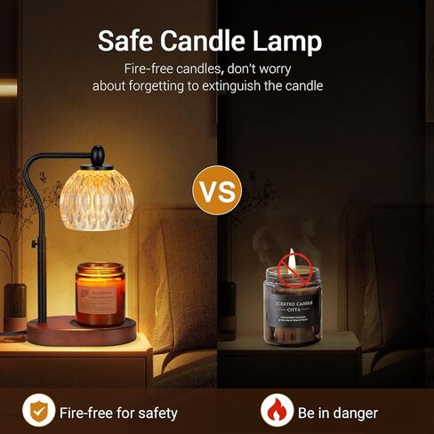 NVRGIUP Candle Warmer Lamp, Remote Control & Touch Panel, Latest Upgraded Candle Lamp Warmer with 2-4-8H Timing, 4-Level Dimming, Height Adjustable, 2 Bulbs for Home Decor Christmas Gifts for Mom in Kuwait