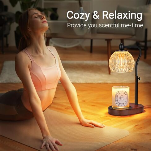 NVRGIUP Candle Warmer Lamp, Remote Control & Touch Panel, Latest Upgraded Candle Lamp Warmer with 2-4-8H Timing, 4-Level Dimming, Height Adjustable, 2 Bulbs for Home Decor Christmas Gifts for Mom in Kuwait