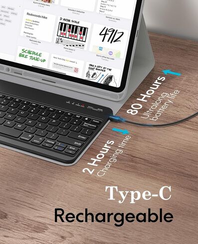 حافظة لوحة المفاتيح لجهاز iPad Pro 12.9 بوصة (الطراز القديم) 2015 الأول / 2017 الجيل الثاني - لوحة مفاتيح بلوتوث لاسلكية قابلة للشحن وقابلة للفصل - غطاء جلدي ذكي فوليو مع حامل قلم رصاص لجهاز Apple iPad Pro 12.9 بوصة in Kuwait