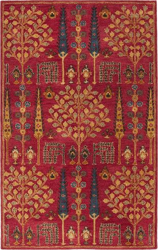 SAFAVIEH Heritage Collection Accent Rug - 2' x 3', Red & Multi, Handmade Traditional Oriental Wool, Ideal for High Traffic Areas in Entryway, Living Room, Bedroom (HG418Q) in Saudi Arabia