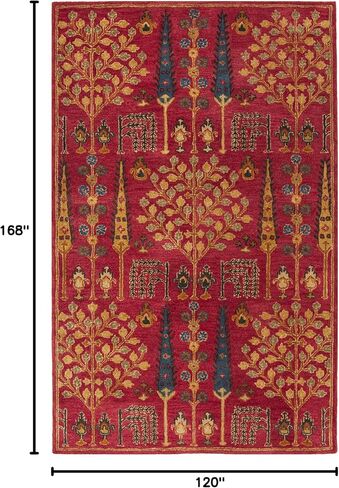 SAFAVIEH Heritage Collection Accent Rug - 2' x 3', Red & Multi, Handmade Traditional Oriental Wool, Ideal for High Traffic Areas in Entryway, Living Room, Bedroom (HG418Q) in Saudi Arabia
