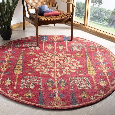 SAFAVIEH Heritage Collection Accent Rug - 2' x 3', Red & Multi, Handmade Traditional Oriental Wool, Ideal for High Traffic Areas in Entryway, Living Room, Bedroom (HG418Q) in Saudi Arabia