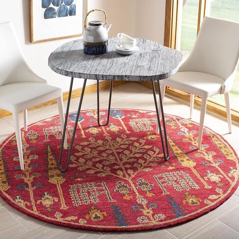 SAFAVIEH Heritage Collection Accent Rug - 2' x 3', Red & Multi, Handmade Traditional Oriental Wool, Ideal for High Traffic Areas in Entryway, Living Room, Bedroom (HG418Q) in Saudi Arabia