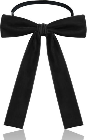 Western Bow Ties for Men Women, Black Colonel Velvet Ribbon String Cowboy Bowtie for Costume Uniform in Saudi Arabia