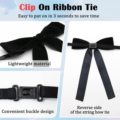 Western Bow Ties for Men Women, Black Colonel Velvet Ribbon String Cowboy Bowtie for Costume Uniform in Saudi Arabia