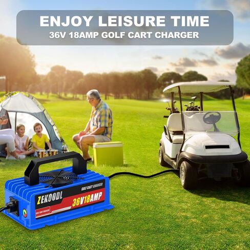 48 Volt Golf Cart Battery Charger for EZGO,15 Amp Trickle Charge Golf Cart Charger 110V-240V,16FT Cable, 4-6 Hours Full Charge Portable Golf Cart Charger for Lead Acid Battery,AGM,Gel in Saudi Arabia