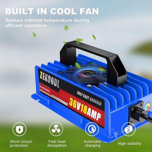 48 Volt Golf Cart Battery Charger for EZGO,15 Amp Trickle Charge Golf Cart Charger 110V-240V,16FT Cable, 4-6 Hours Full Charge Portable Golf Cart Charger for Lead Acid Battery,AGM,Gel in Saudi Arabia