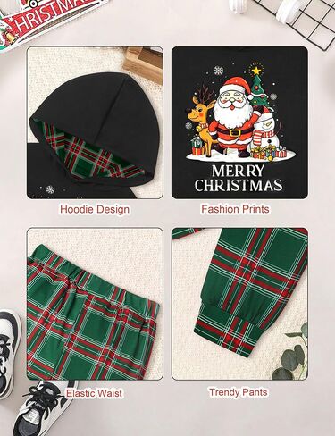 Von kilizo Toddler Baby Boy Clothes Fall Outfits Cute FashionsHoodie Sweatsuit Top+Tie-Dye Pants 2PCS Set in Kuwait