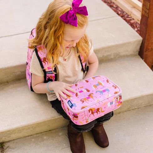 Wildkin Kids Insulated Lunch Box Bag for Boys & Girls, Reusable Kids Lunch Box is Perfect for Early Elementary Daycare School Travel, Ideal for Hot or Cold Snacks & Bento Boxes (Aztec) in Saudi Arabia