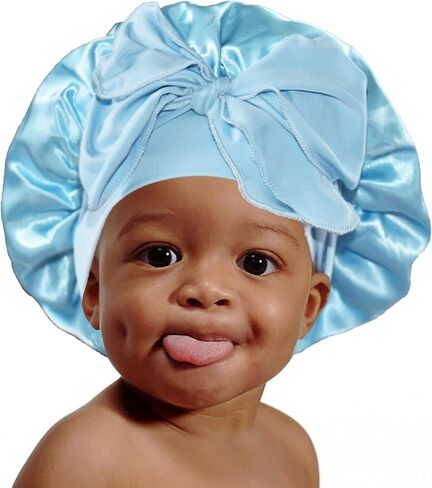 BONNET QUEEN 2Pcs Double Layer Baby Bonnet Kid Bonnet Satin Lined Bonnet Silk Bonnet for Girls Boys Toddler Infants with tie Band Bow 6-12 Months Pink+Lilac in Saudi Arabia