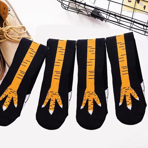 4 Pair Chicken Leg Socks,Novelty Under Knee High Socks Calf Socks Funny Party Gifts for Women,Men,Gym,White Elephant Gift Exchange in Saudi Arabia