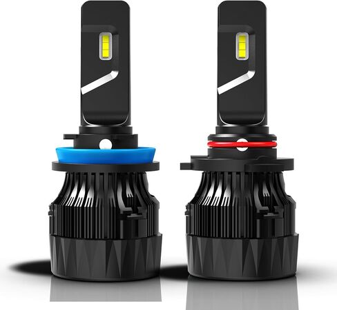 Cougar Motor H11 Light Bulbs, H11 Fog Lights H9 Light H8 Bulb 18000LM 6500K - Small Size with Silent Cooling Fan, Powersports ATV/UTV Fog Bulb, Non-polarity, Plug & Play - Pack of 2 in Saudi Arabia
